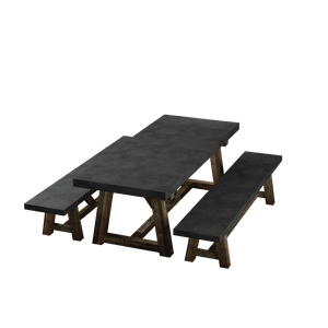 Mesa de centro de hormigón con patas de madera maciza moderna y duradera para sala de estar y oficina - Product Image 2