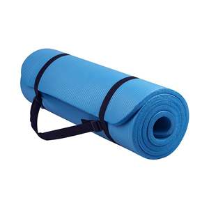 Tappetino Yoga GoYoga 71x24 pollici Anti-Strappo con Cinghia Blu - BalanceFrom Fitness Realizzato in Materiale Schiumoso Resistente - Product Image 1
