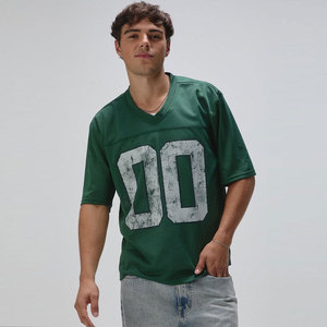 Men's <b>White</b> <b>V</b>-<b>Neck</b> Short Sleeve Mesh <b>T</b>-<b>Shirt</b> Oversized Fit Breathable Street Style Solid Color Knitted Fabric - Product Image 5
