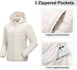 Veste bouffante respirante Slim Fit pour femmes manteau d'hiver léger à la mode avec capuche 2026 - Product Image 5