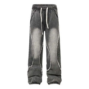 Pantalones Vaqueros de Mezclilla para Hombre de Primera Calidad, Estilo Urbano, Lavado Desgastado, con Diseño Personalizado, para Adultos - Product Image 2