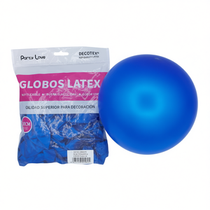 ลูกโป่งปาร์ตี้เลิฟลาเท็กซ์ 30 ซม. สีฟ้าเมทัลลิก บรรจุ 50 ลูก/ถุง - Product Image 2