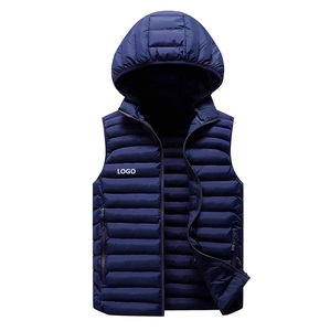 2024 Otoño Invierno chaleco sin mangas hombres Casual deportes de gran tamaño con cremallera de gran tamaño ropa de hombre chaqueta sin mangas al por mayor OEM - Product Image 4