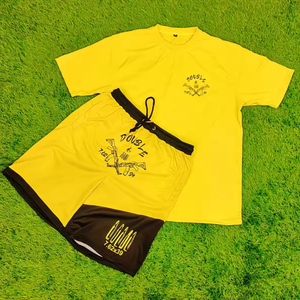 OEM Custom Street Wear Short Set Cotton Tracksuit Graphic Print Wear Summer 2 Piece <b>Shirt</b> and Short Set for <b>Men</b> - Product Image 1