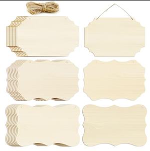 Unfinished Pine Wood <b>Plaque</b> Blanks Square & Rectangle DIY Craft Signs for Painting Laser <b>Engraving</b> & Sublimation Antique - Product Image 2