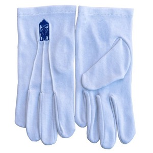 Guantes de Algodón con Logotipo Masónico Personalizado Bordado, Tesoros Ilimitados - Product Image 5