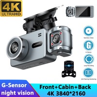 Caméra de recul de voiture 4K Mini RC à double objectif avec écran et Wifi GPS, caméra 170 degrés pour voiture 4K