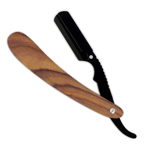 Maquinilla de afeitar de barbero para hombre de alta calidad, mango de madera, maquinillas de afeitar para Barba de acero y Metal, maquinilla de afeitar para uso en salón - Product Image 6