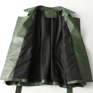 เสื้อโค้ทยาวหนังแท้ของผู้หญิงเสื้อโค้ทหนังแกะแบบลำลองระบายอากาศ - Product Image 3