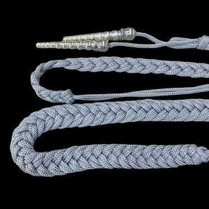 Aiguillette de cérémonie fabriquée au Pakistan avec des pointes dorées, accessoires d'uniforme personnalisés, cordons d'épaule avec logo personnalisé, emballage - Product Image 2