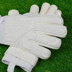 Servicio OEM Pakistán hizo guantes de portero de cuero logotipo personalizado antideslizante ajustable con protección de dedo y pulgar para adultos - Product Image 3