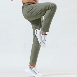 กางเกงกีฬาผู้ชายเอวยืดตรงระบายอากาศได้ดีผ้าคอตตอน100% สตรีทแวร์น้ำหนักเบา - Product Image 5