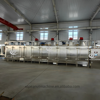 Four de séchage continu multifonctionnel à bande transporteuse avec contrôle PLC, en acier inoxydable 304, pour arroster les cacahuètes et les noix de cajou à air chaud