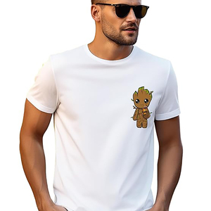 เสื้อยืดผู้ชายแบบเรียบง่ายเสื้อยืดผ้าฝ้ายนุ่มสบาย - Product Image 3