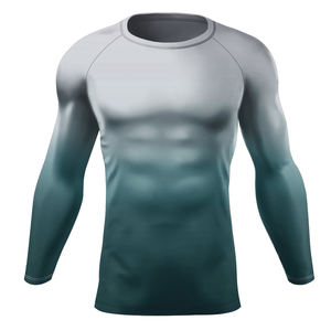Vêtements de fitness Bjj Mma Rash Guard pour hommes Concevez votre propre personnalisé 2025 superbe qualité Rash Guard - Product Image 1