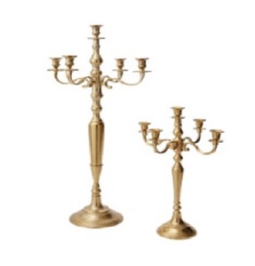 CANDELABRO DE COLOR DORADO CON ESTILO CENTRO DE BODA PORTAVELAS SOPORTE DE VELA PARA EL HOGAR Y DECORACIÓN PORTAVELAS PARA USO DOMÉSTICO - Product Image 2