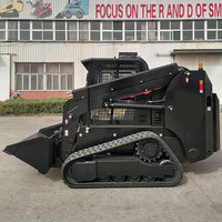 Chargeuse compacte sur chenilles diesel homologuée CE, 1200 kg, 100 ch, avec broyeur forestier