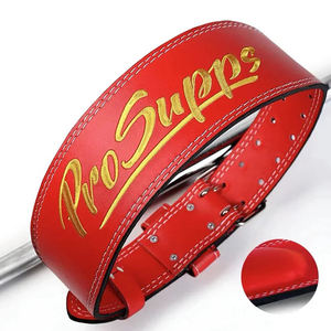 Cinturón de Levantamiento de Pesas de Cuero Acolchado de 4 Pulgadas con Diseño Cónico de Hebilla de Doble Punta, Accesorios de Gimnasio, Soporte para la Espalda, Cinturones de Powerlifting - Product Image 3