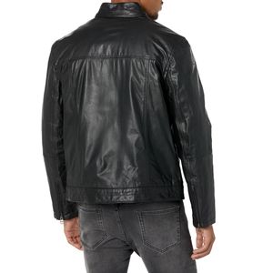 Veste en cuir haut de gamme, best-seller, vestes en cuir tendance pour hommes, coupe ajustée, élégante, veste d'hiver - Product Image 6