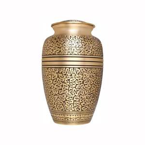 Handcrafted European Style Brass Cremation Urn Customizable Stainless Steel Aluminum Design Durable Memorial for <b>Your</b> <b>Loved</b> One - Product Image 2