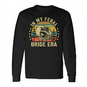 Camiseta de manga larga con diseño vintage de In My Feral Bride Era Raccoon Bride - Product Image 2
