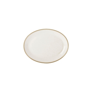 จานเสิร์ฟพอร์ซเลนทรงเรือสีเบจ ดีไซน์เรียบง่าย ขนาด 24 ซม. - Product Image 1