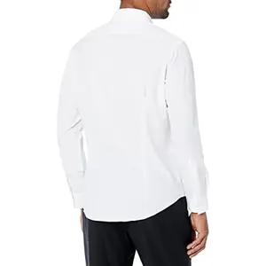 2023 OEM hommes Super qualité chemise boutonnée régulière sans plis et respirant tricoté tissage ODM motif solide - Product Image 6