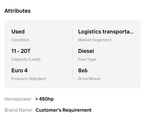 El mejor!! Camión Tractor Diésel 6x4 de Servicio Pesado para Logística Profesional y Transporte de Carga - Product Image 5