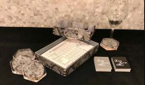 Premium Quality Acrylic Tea <b>and</b> Coffee <b>Coasters</b> <b>Set</b> of 4 Hexagon Shape Customized Size Clear <b>Coasters</b> Best Value for Home Use - Product Image 4