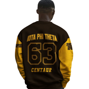 Iota Phi Theta vêtements grecs 1963 Chenille lettre pull en tricot acrylique pull fraternité hiver vêtements grecs - Product Image 5