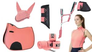 Ensemble de tapis de selle, fabriqué en coton/velours/satin pour cheval entièrement personnalisable 2024 - Product Image 2