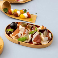 Plateau de service en bois pour pain et fruits, vaisselle de style japonais, Odate Magewappa