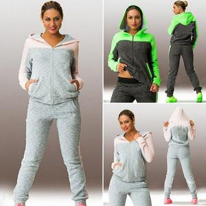 80% coton 20% polyester épaules tombantes pull style décolleté croisé ourlet côtelé et poignets sweats à capuche - Product Image 3