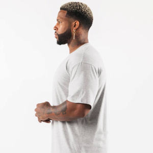 T-shirt premium pour hommes personnalisable en coton lourd surdimensionné promotionnel tissu peigné confortable et durable - Product Image 3