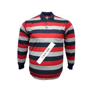 T-shirt à manches longues rayé pour homme, fabriqué en tissu doux et confortable, grande taille 7 8 9 10 XL 30/1, vêtements décontractés pour homme - Product Image 2