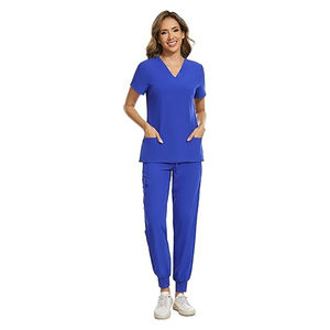 Uniformes Médicos de Alta Calidad al por Mayor, Conjuntos de Uniformes de Enfermería de Algodón y Poliéster, Manga Corta, Elásticos, Unisex, para Hospital - Product Image 6