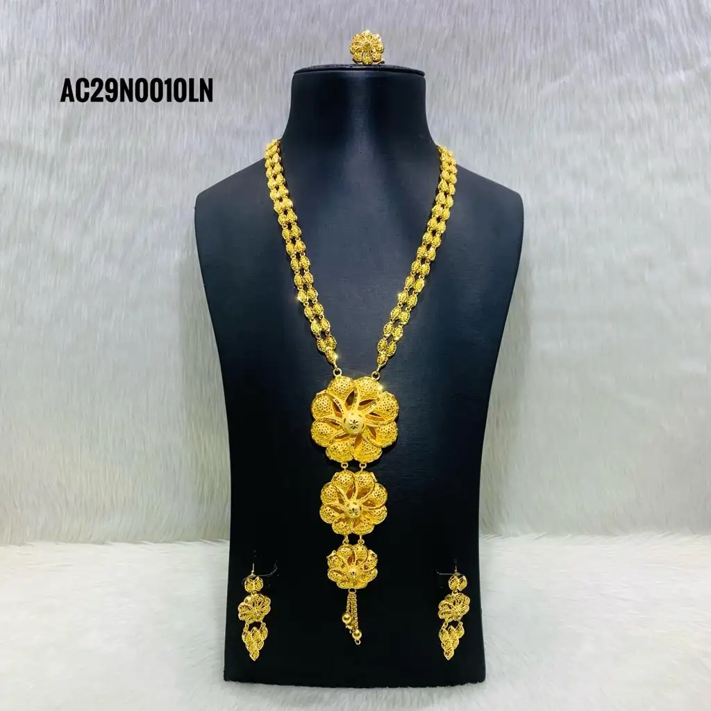 Long Gold Necklace Jewellery Collection Designs ...