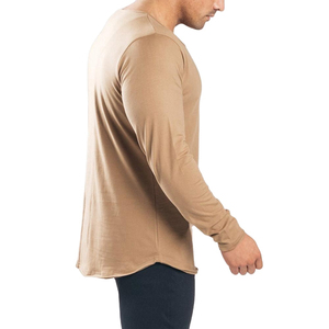 เสื้อยืดสำหรับวิ่งออกกำลังกายฟิตเนสผ้าฝ้ายสำหรับผู้ชายเสื้อยืดสีดำสำหรับผู้ชายเสื้อยืดผ้าคอตตอนเนื้อสแปนเด็กซ์ออกแบบได้ตามต้องการ - Product Image 6