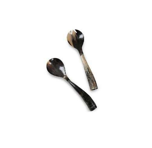 Couverts en corne à manche court, écologiques, de luxe, faits à la main, design personnalisé, couverts noirs, ensemble cuillère-fourchette pour hôtels - Product Image 3