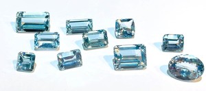 Pierres précieuses aigue-marine de taille calibrée véritable en forme de coupe ovale à facettes pour la fabrication de bijoux à des prix de gros par le vendeur indien - Product Image 2