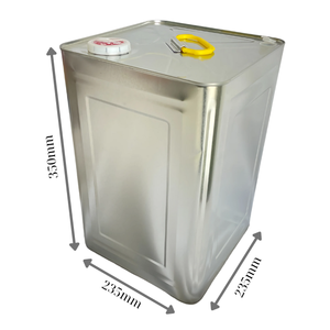 Boîte de conserve ronde peinte en blanc 5L avec poignée en plastique et couvercle en métal Marque et logo personnalisables - Product Image 2