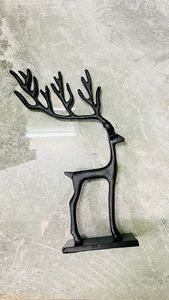 Lot de 3 rennes décoratifs en aluminium pour la maison en stock prêt de 2023 avec revêtement en poudre noire Idéal pour les cadeaux et la décoration de Noël - Product Image 5