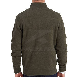 Pull à fermeture éclair quart de tour en coton mélangé, écologique, séchage rapide, unisexe, confortable, respirant, pour l'hiver, usage quotidien décontracté, uni - Product Image 4