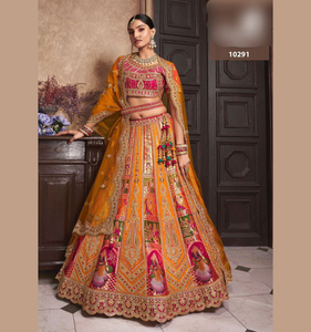 Comprar nueva hermosa temporada de bodas nupcial Lehenga Choli con trabajo bordado pesado - Product Image 1