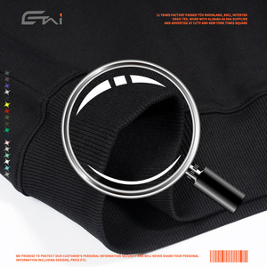 Pull à capuche surdimensionné de haute qualité en coton lourd 420g pour hommes, col court et large, demi fermeture éclair, couleur unie - Product Image 3