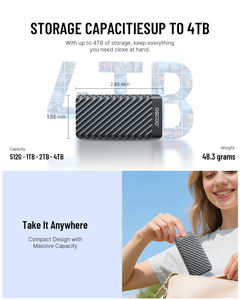 OSCOO 外置硬盘，便携式 SSD，外置硬盘 256GB 512GB 1TB 2TB USB3.<span class=keywords><strong>2</strong></span> Gen <span class=keywords><strong>2</strong></span>*<span class=keywords><strong>2</strong></span> 20GBPS 适用于 iPhone Android 笔记本电脑 - Product Image 2
