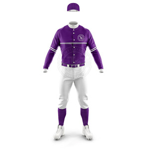 ชุดกีฬาเบสบอลคุณภาพพรีเมียม ระบายอากาศได้ดี ปรับขนาดได้ ผลิตจากโพลีเอสเตอร์ 100% แห้งเร็ว สำหรับผู้ชาย พร้อมสกรีนโลโก้ตามสั่ง - Product Image 1