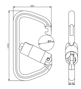 Gancho de mosquetón en forma de D YIC002ND - Product Image 4