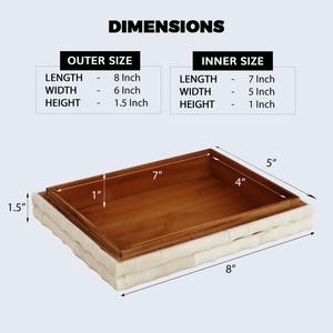 Estuche de Joyería Artesanal de Madera con Incrustaciones de Hueso, Caja Decorativa Premium - Product Image 3