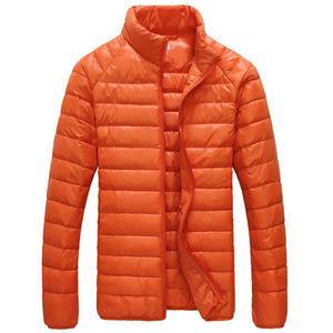 Chaqueta acolchada sólida de color naranja personalizada con tallas grandes chaqueta de burbuja de espectáculo con forro de marca de alta calidad de marca - Product Image 1